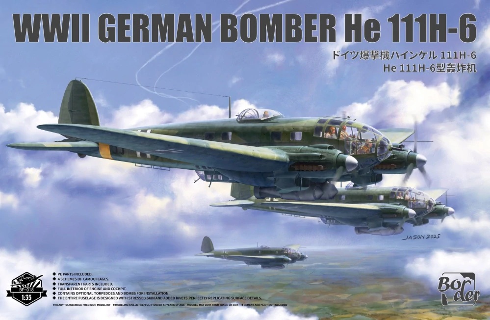 Fotografie 1/35 WW2 German Bomber He 111H-6