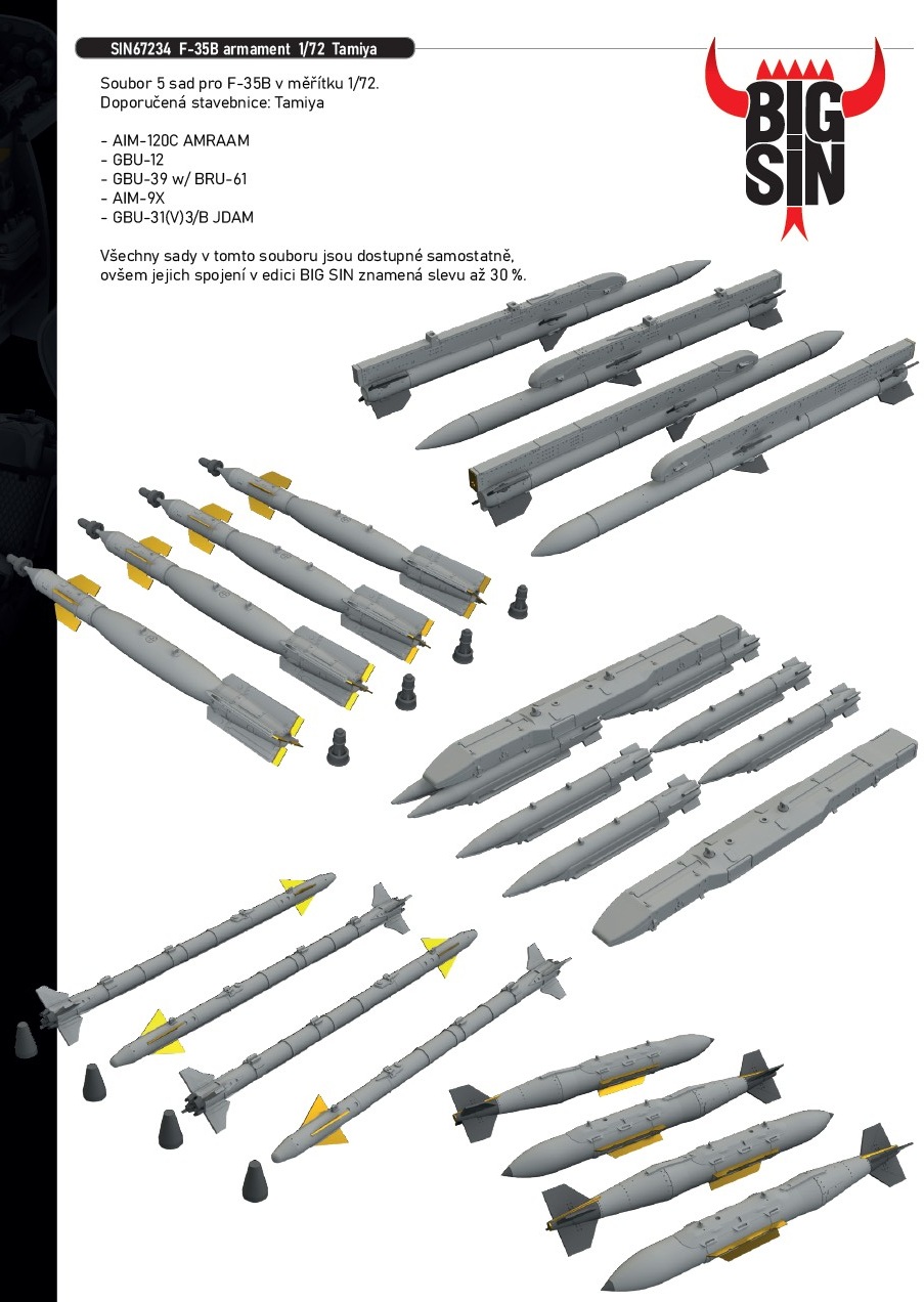 Fotografie 1/72 F-35B armament (TAMIYA)