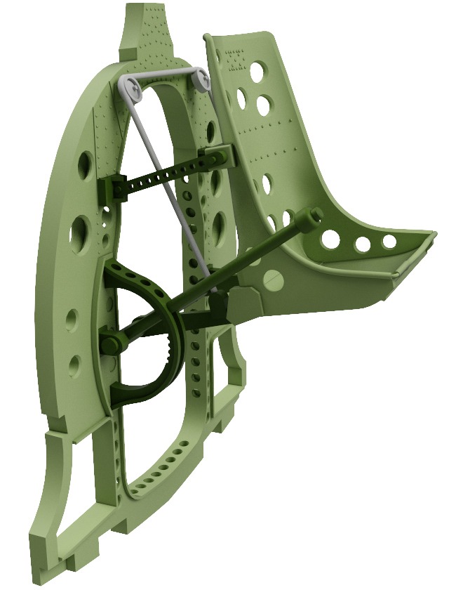 1/32 A6M Bulkhead with Seat in TOP position - 3D rec. for Tamiya