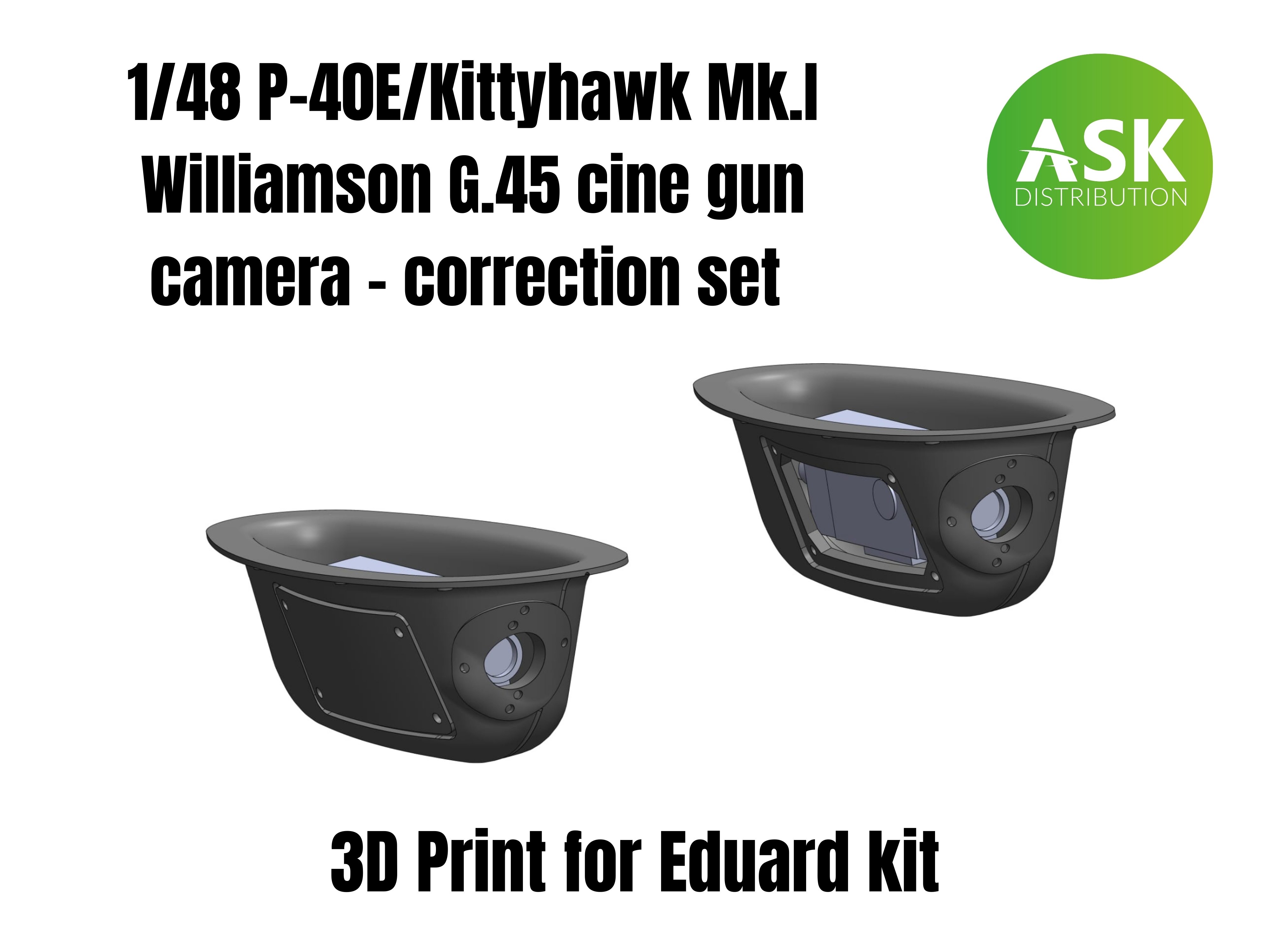 Fotografie 1/48 P-40E/Kittyhawk Mk.I Williamson G.45 cine gun camera - correction set for Eduard