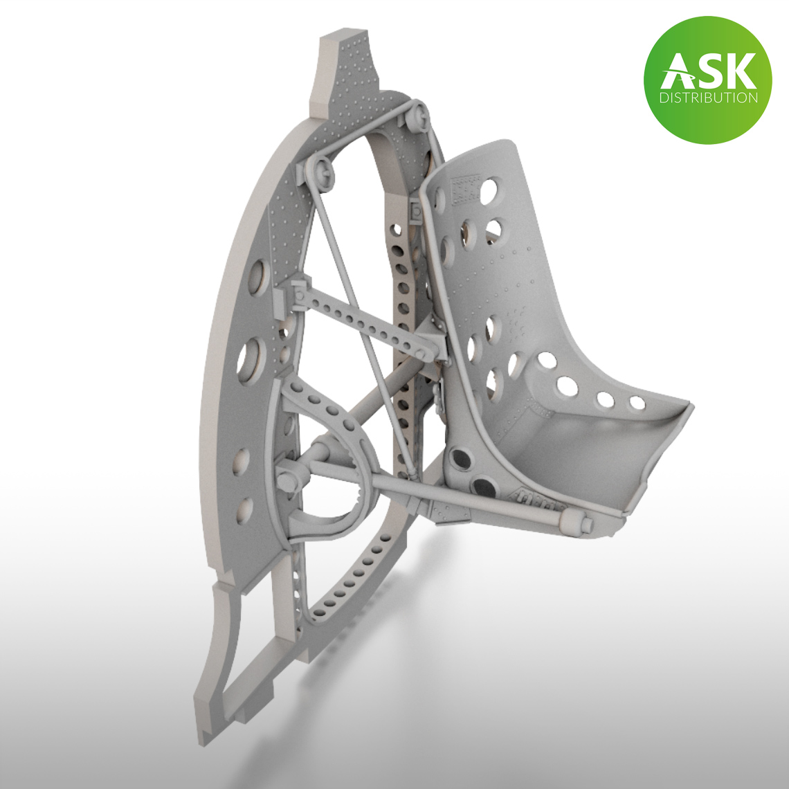1/48 A6M Bulkhead with Seat in middle position - ASK 3D Print rec. for Eduard