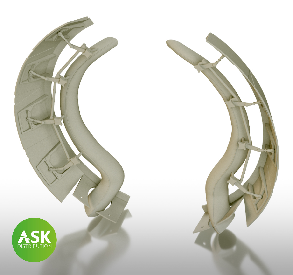 1/48 A6M2 Zero open engine cooling flaps with exhausts detail set - ASK 3D print rec. for Eduard