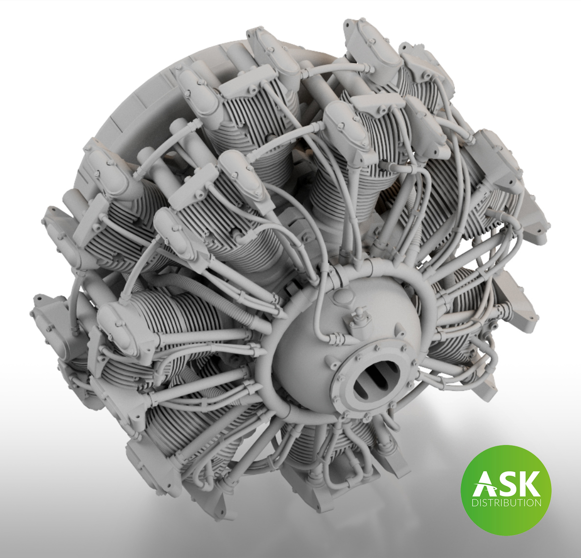 1/48 Nakajima Sakae 12 engine - ASK 3D Print rec. Eduard