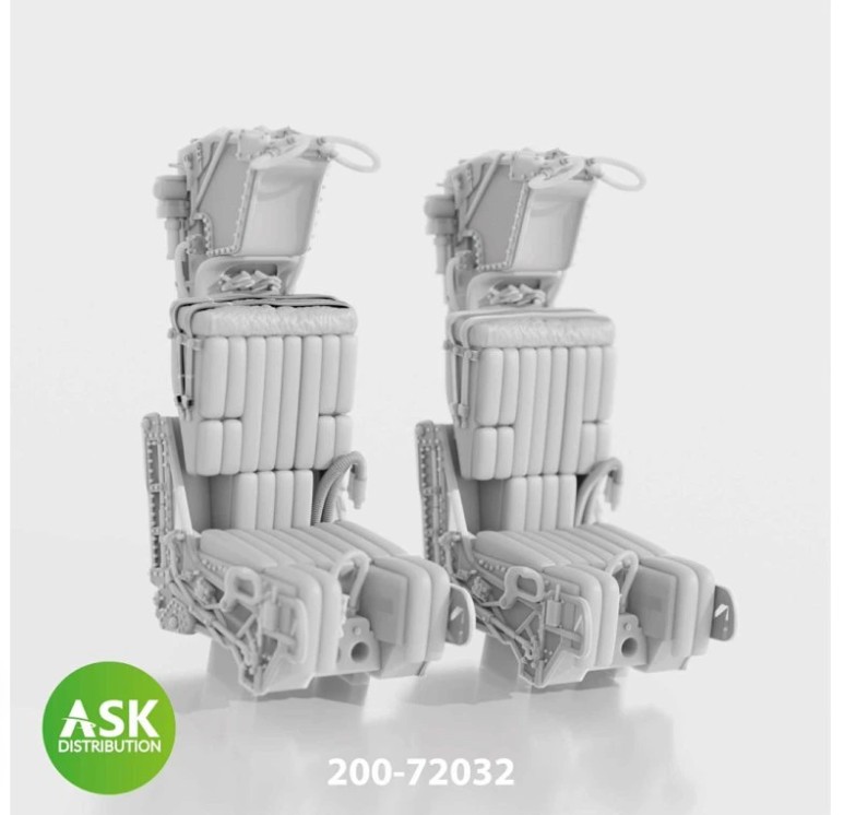 1/72 GRU7A ejection seats excluding seat belts 2 pcs, rec. for F-14A/B Early - 3D print for GWH