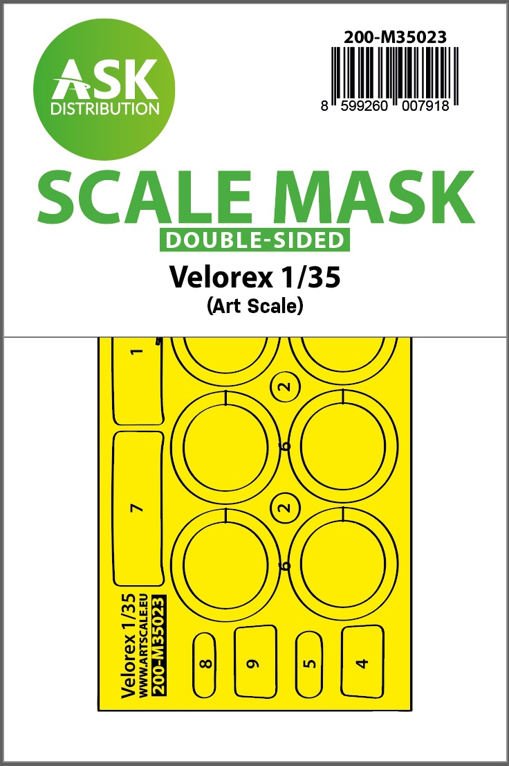 1/35 Velorex double-sided express fit mask for Art Scale Kit