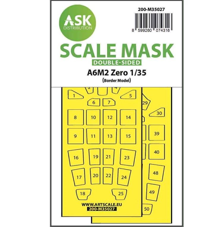 Fotografie 1/35 A6M2 Zero double-sided painting mask for Border Model