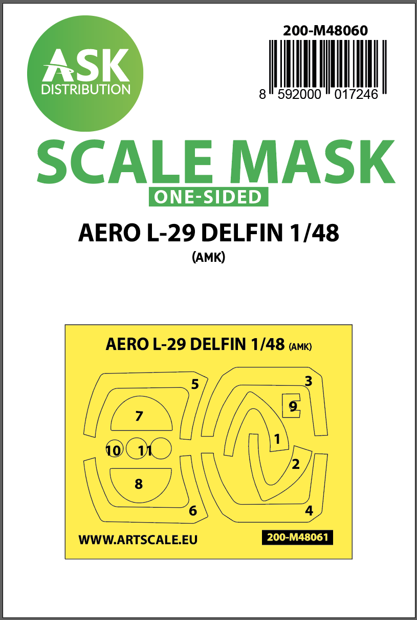 Fotografie 1/48 AERO L-29 DELFIN double-sided express mask for AMK