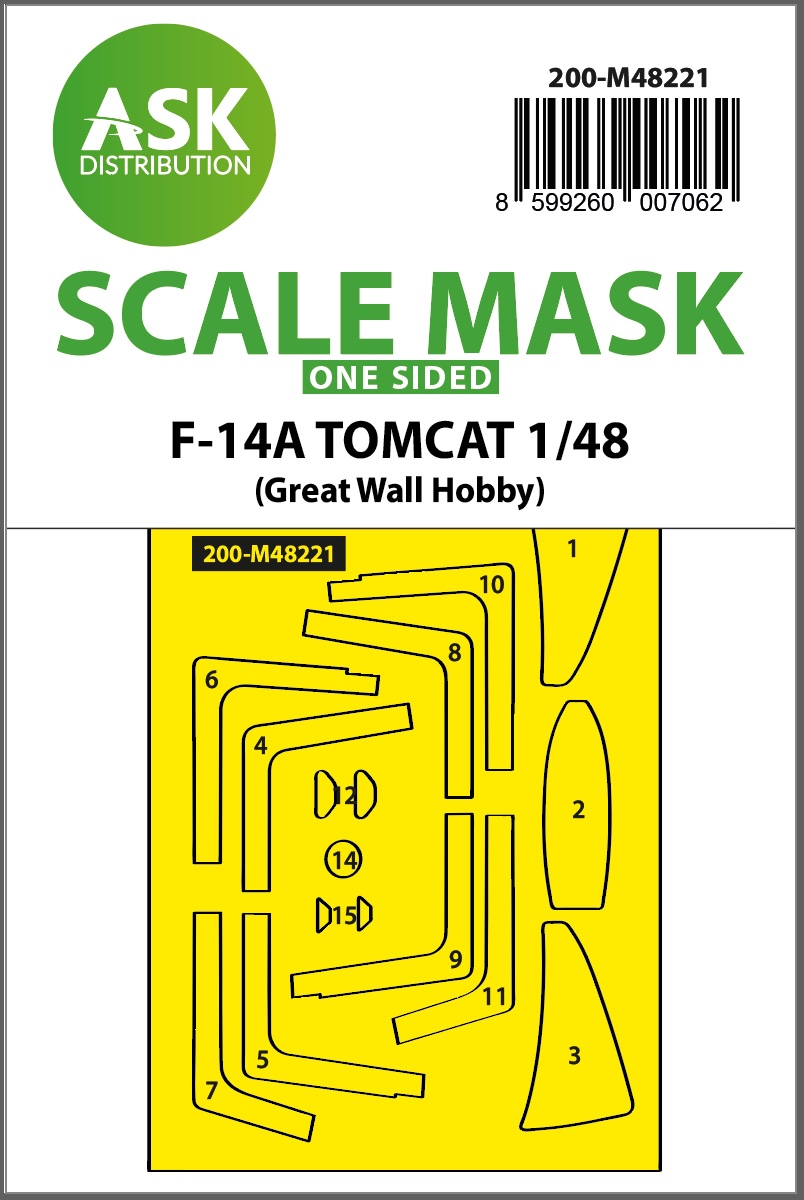 Fotografie 1/48 F-14A Tomcat one-sided express fit mask for GWH