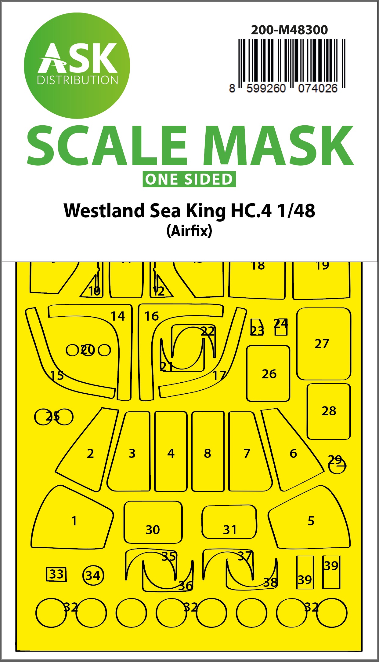 Fotografie 1/48 Westland Sea King HC.4 one-sided express fit mask for Airfix