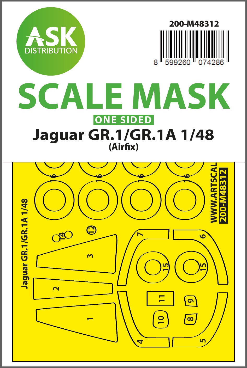 Fotografie 1/48 Jaguar GR.1/GR.1A one-sided express fit mask for Airfix