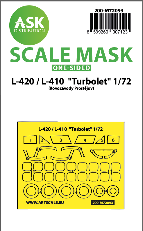Fotografie 1/72 L-410 / L-420 Turbolet one-sided express fit mask for KP Models