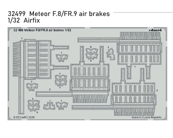 Fotografie 1/32 Meteor F.8/FR.9 air brakes (REVELL)
