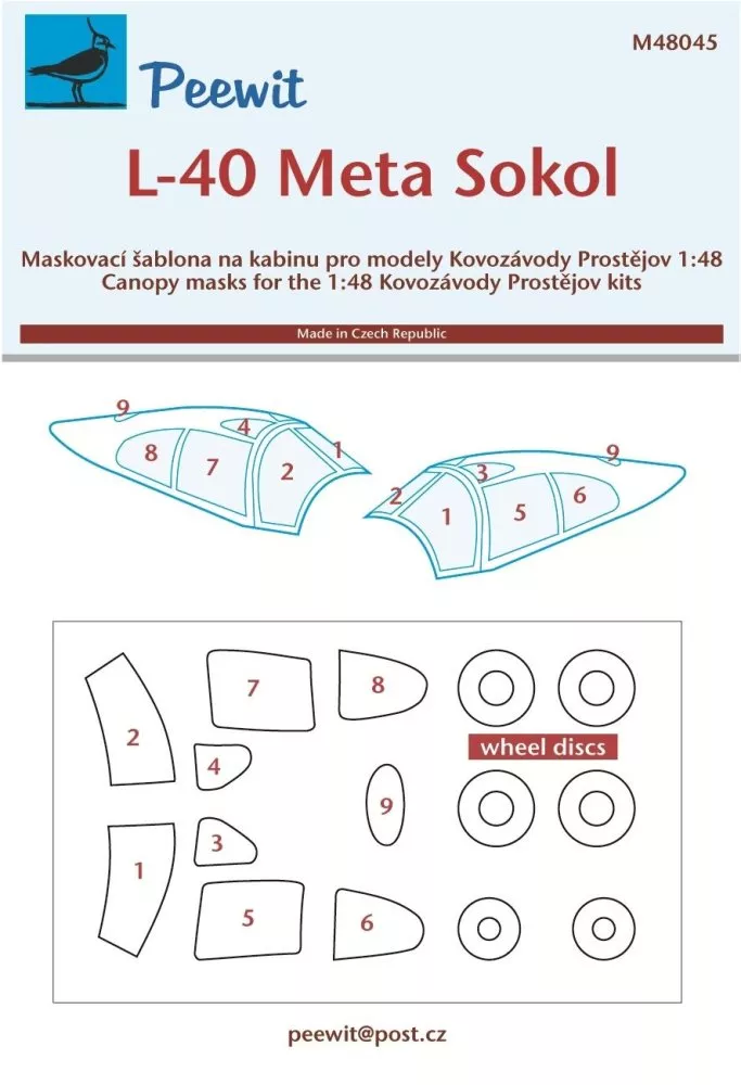 1/48 Canopy mask L-40 Meta Sokol (KP)