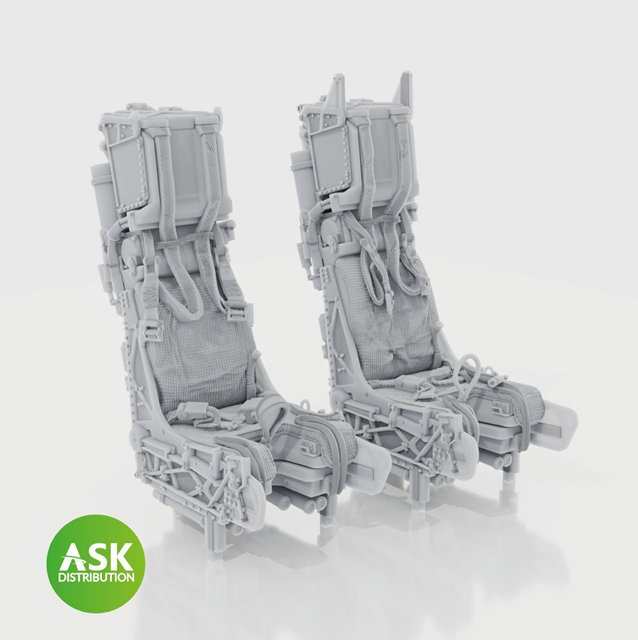 Fotografie 1/48 SJU-17 Ejection Seat with seat belts - 1 pc recommended for F-14D Tomcat - Tamiya