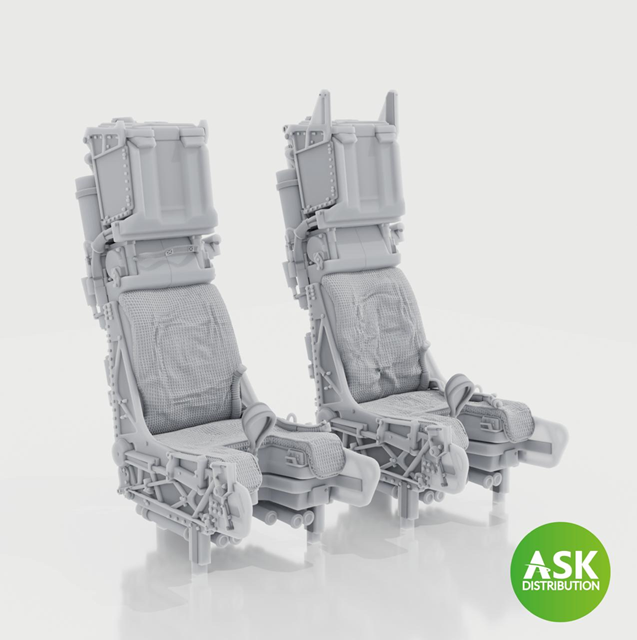 Fotografie 1/48 SJU-17 Ejection Seat excluding seat belts - 2 pc., recommended for F-14D Tomcat - Tamiya