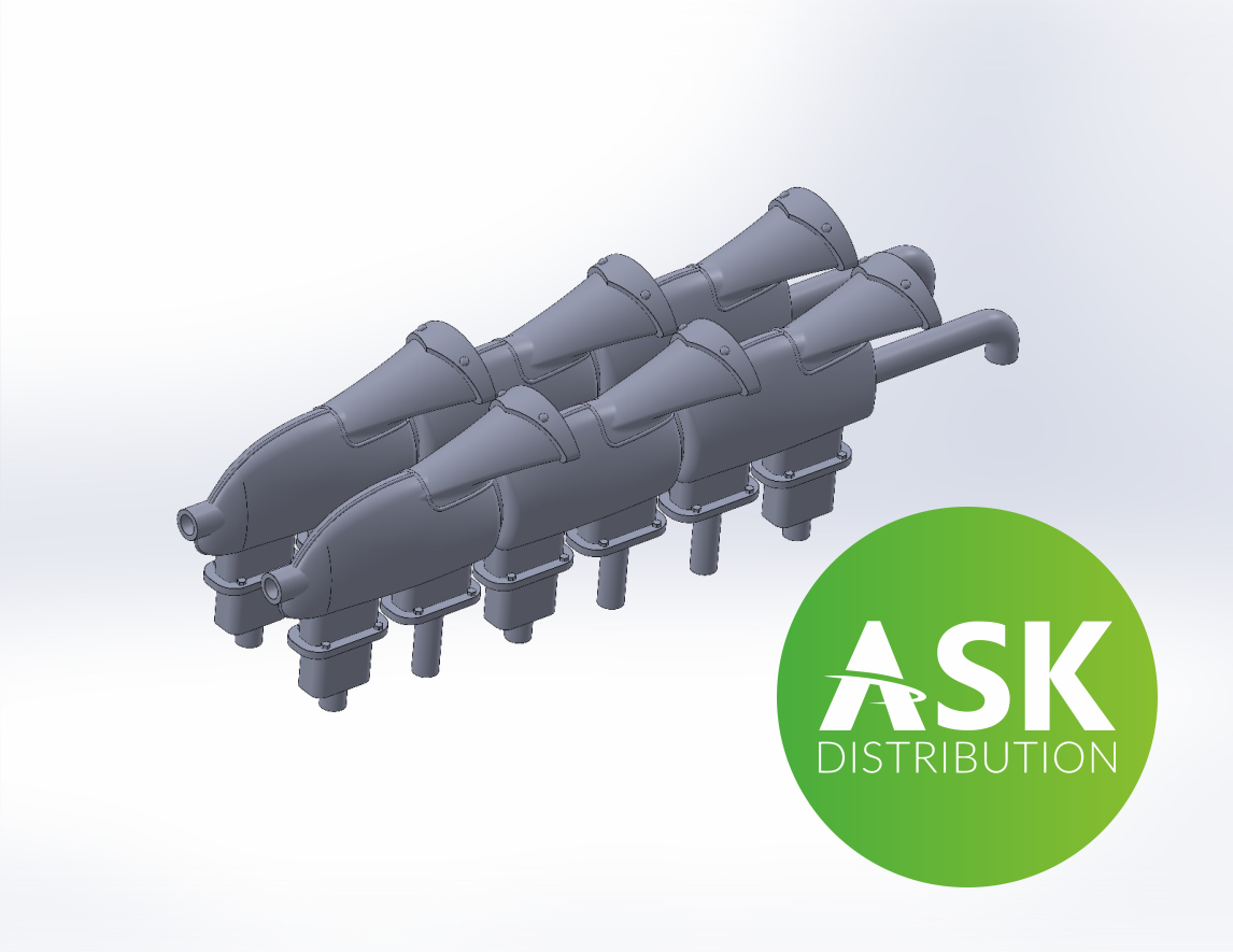 Fotografie 1/72 Spitfire Mk Shrouded Fishtail exhausts - for Eduard, ASK 3D printing, cat.no. 200-A72036