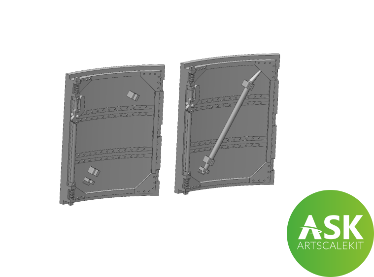 1/72 Spitfire Mk.V late, Mk.VIII, IX, XVI - Cockpit door - rec. for Eduard, cat.no. 200-A72037