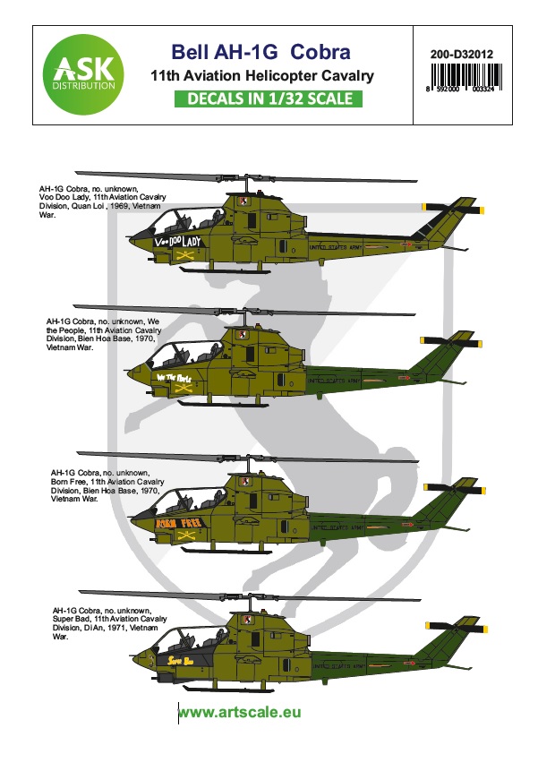 Fotografie 1/32 Bell AH-1G Cobra 11th Aviation Helicopter Cavalry