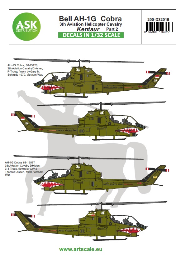 1/32 Bell AH-1G Cobra Kentaur 3th Aviation helicopter cavalry part 2