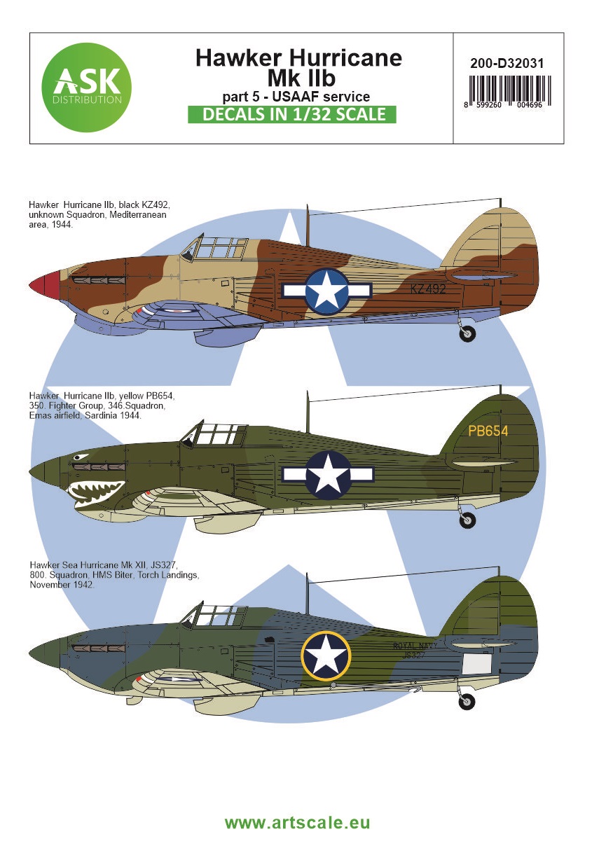 Fotografie 1/32 Hawker Hurricane Mk.IIB part 5 - USAAF service
