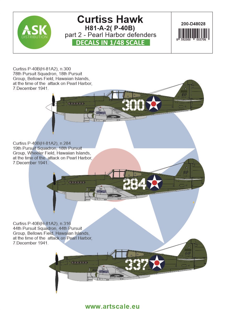 Fotografie 1/48 Curtiss Hawk 81-A-2 (P-40B) part 2 - Pearl Harbor defenders