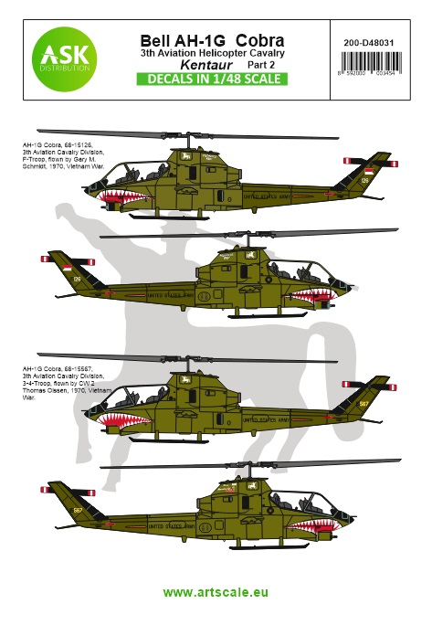1/48 Bell AH-1G Cobra "Kentaur" 3th Aviation helicopter cavalry part 2