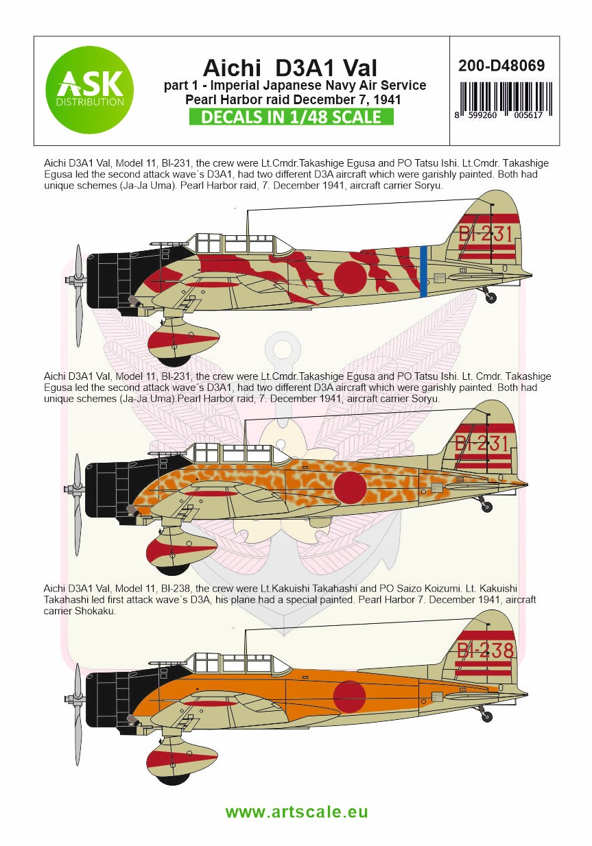 Fotografie 1/48 Aichi D3A1 Val part 1 - Pearl harbor raid, 7. December 1941