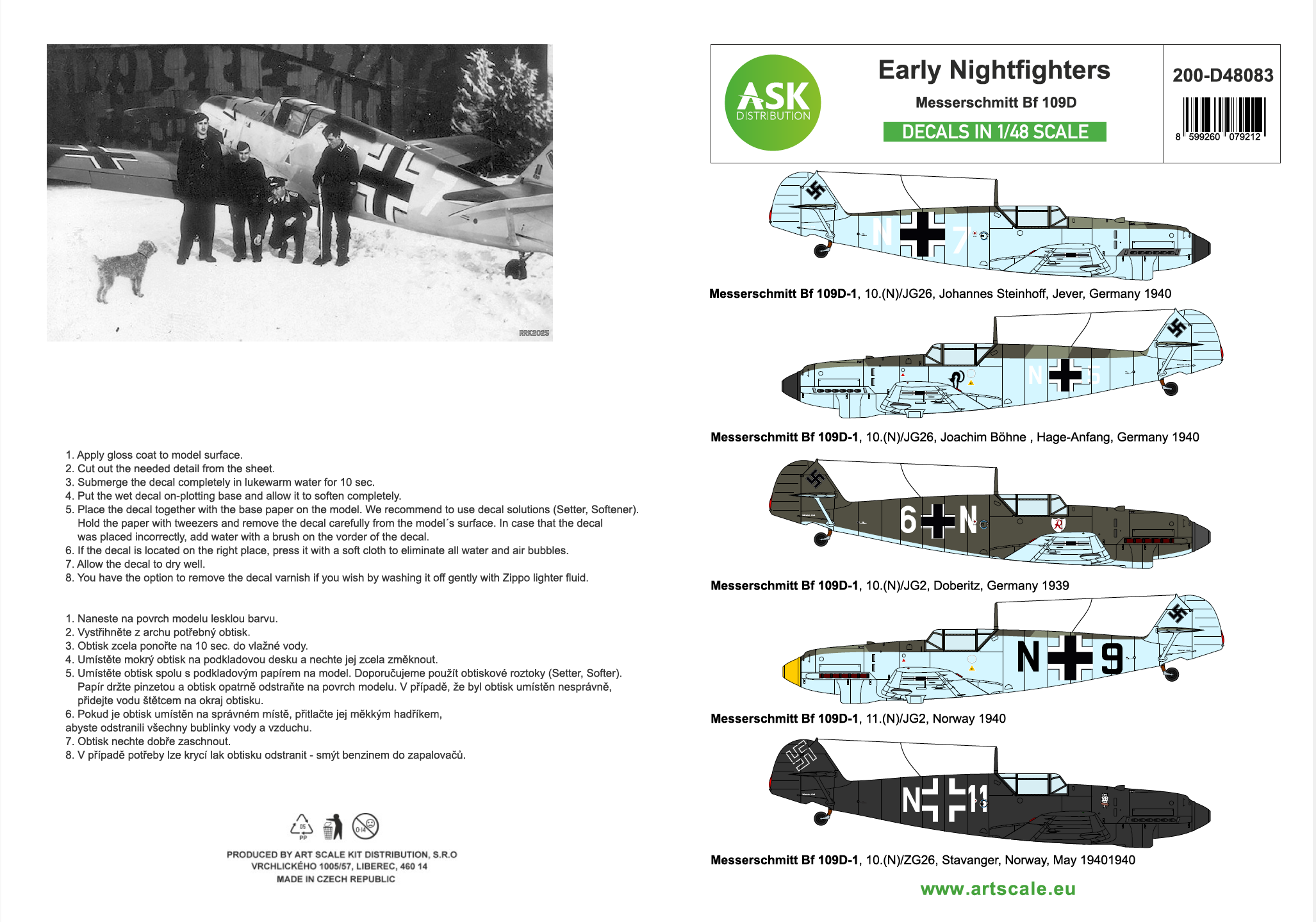 Fotografie 1/48 Messerschmitt Bf 109D (very) Early Nightfighters - part 1