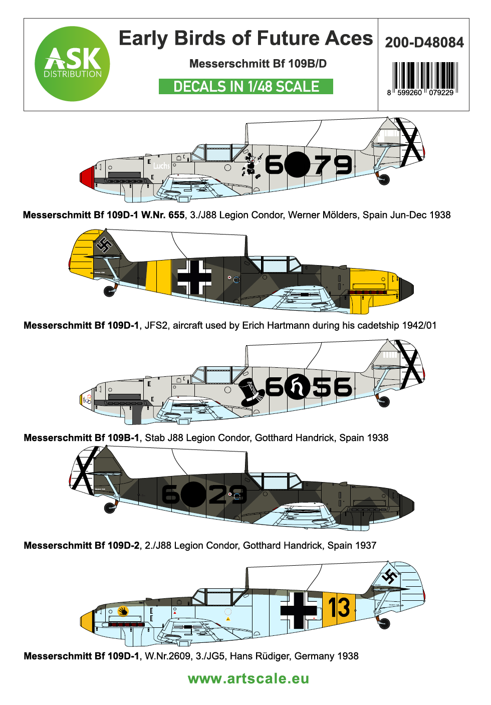 Fotografie 1/48 Messerschmitt Bf 109B/D - Early birds of the future Aces