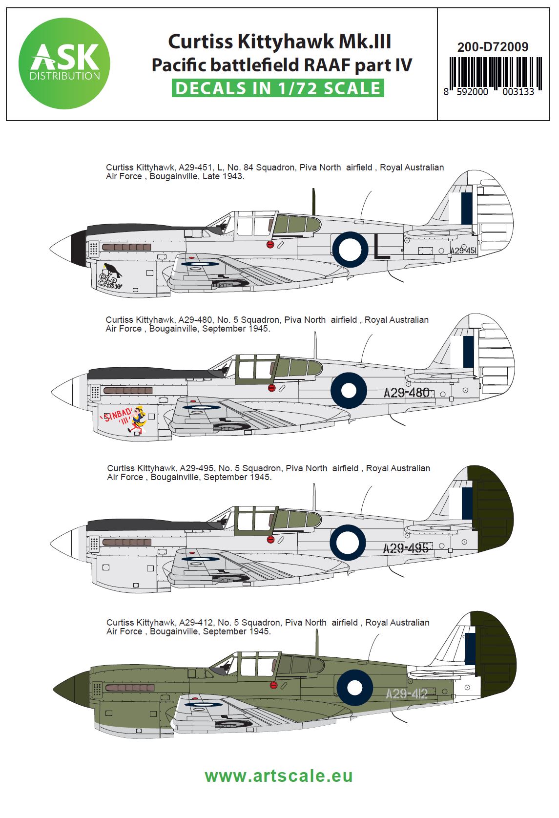 Fotografie 1/72 Curtiss Kittyhawk Mk.III Pacific battlefield RAAF part IV