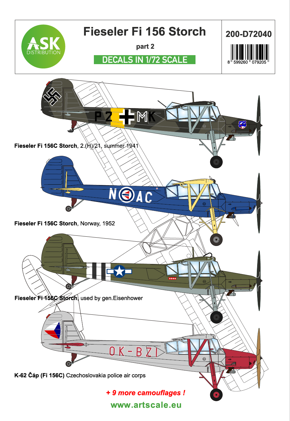 1/72 Fieseler Fi 156 Storch part 2 - Around WWII Europe and Foreign services