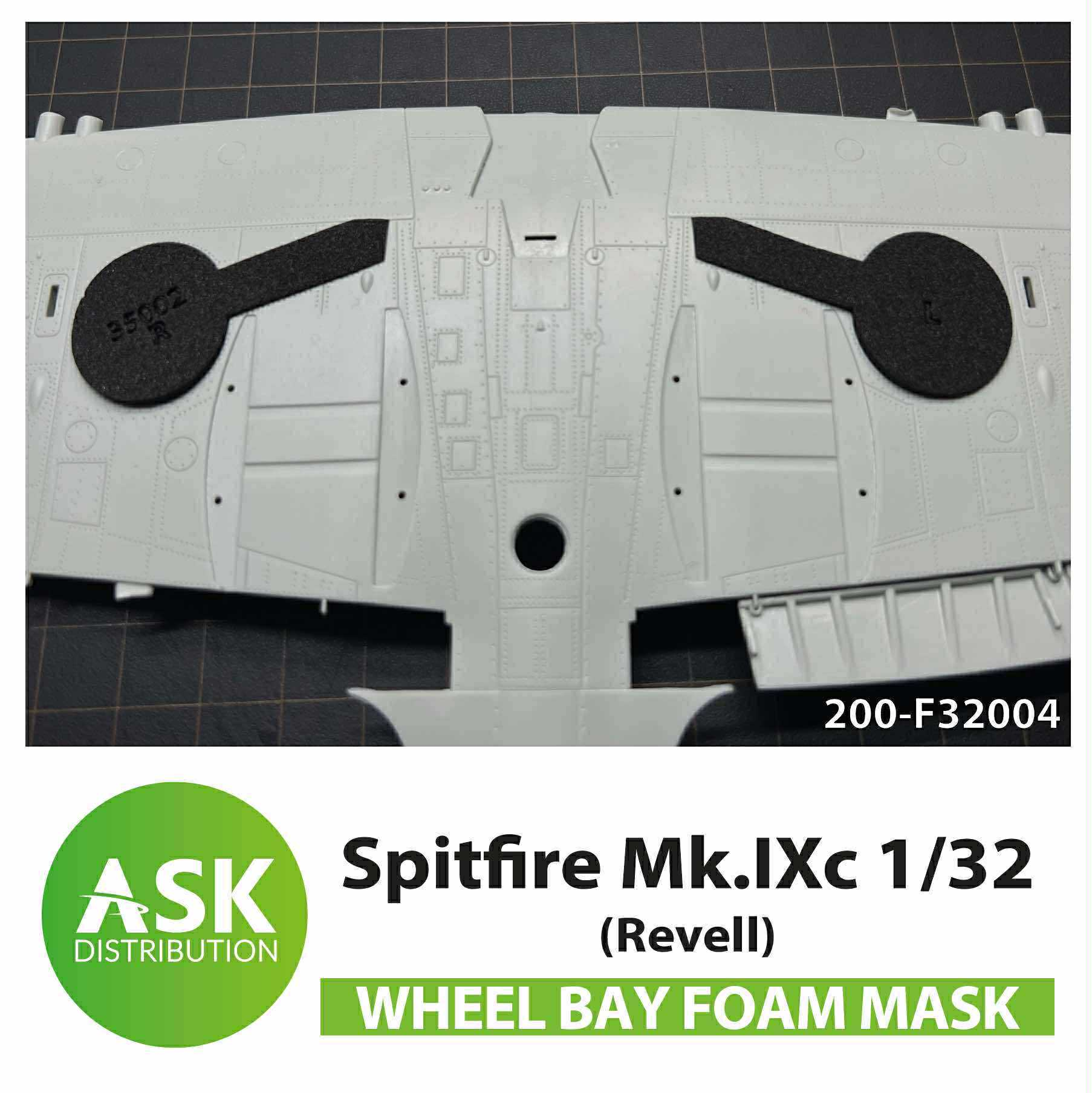 Fotografie 1/32 Spitfire Mk.IXc Wheel bays - FOAM flexibel express fit mask for Revell