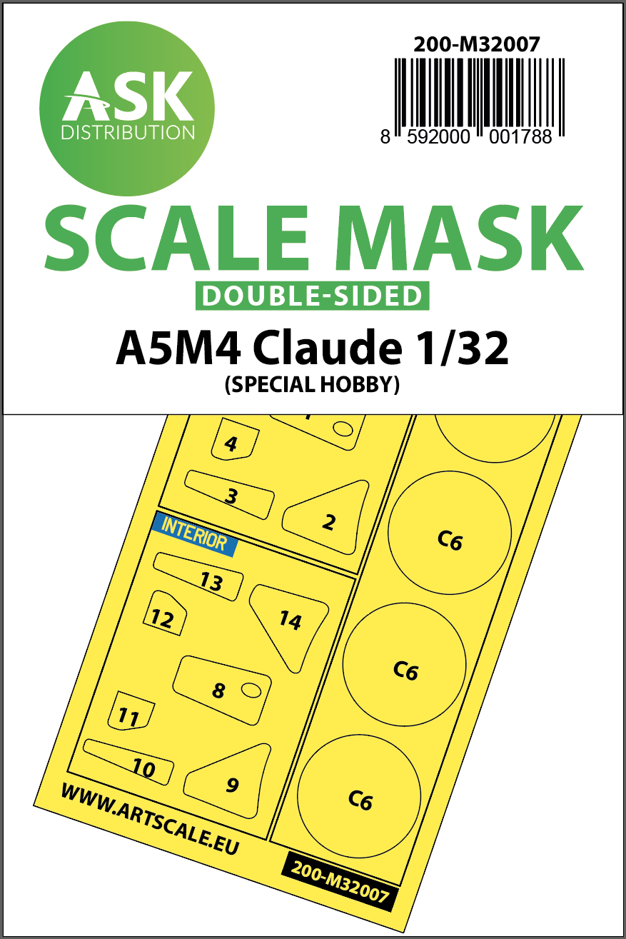 Fotografie 1/32 A5M4 Claude double-sided express mask for Special Hobby