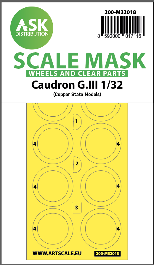 Fotografie 1/32 Caudron G.III double-sided express masks for CSM