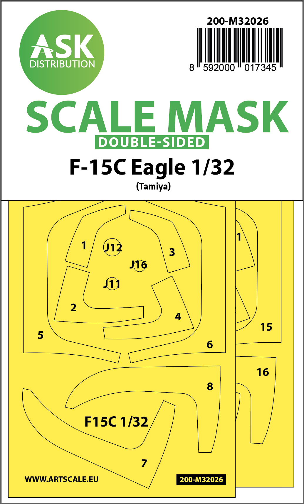 Fotografie 1/32 F-15C Eagle double-sided express masks for Tamiya