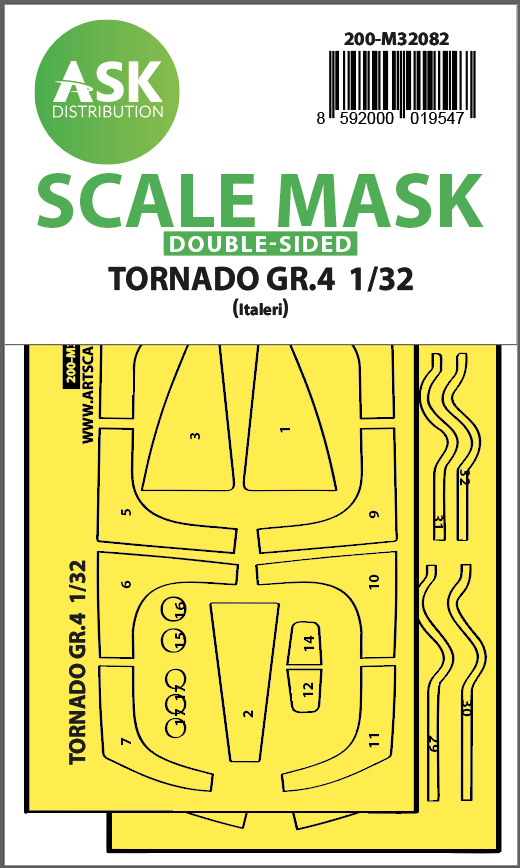 Fotografie 1/32 Tornado GR.4 double-sided express fit mask for Italeri