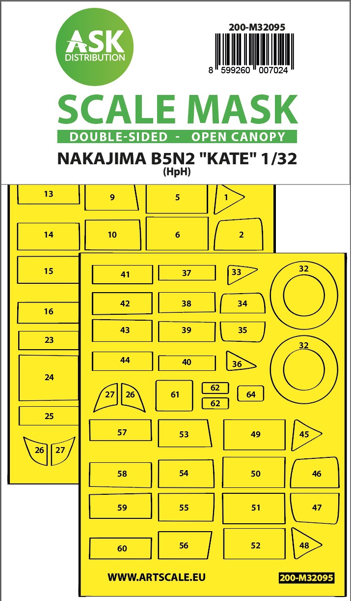 Fotografie 1/32 B5N2 Kate open canopy - double-sided express mask for Infinity