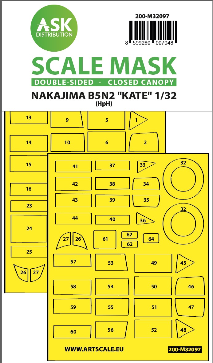 Fotografie 1/32 B5N2 Kate closed canopy - double-sided express mask for Infinity