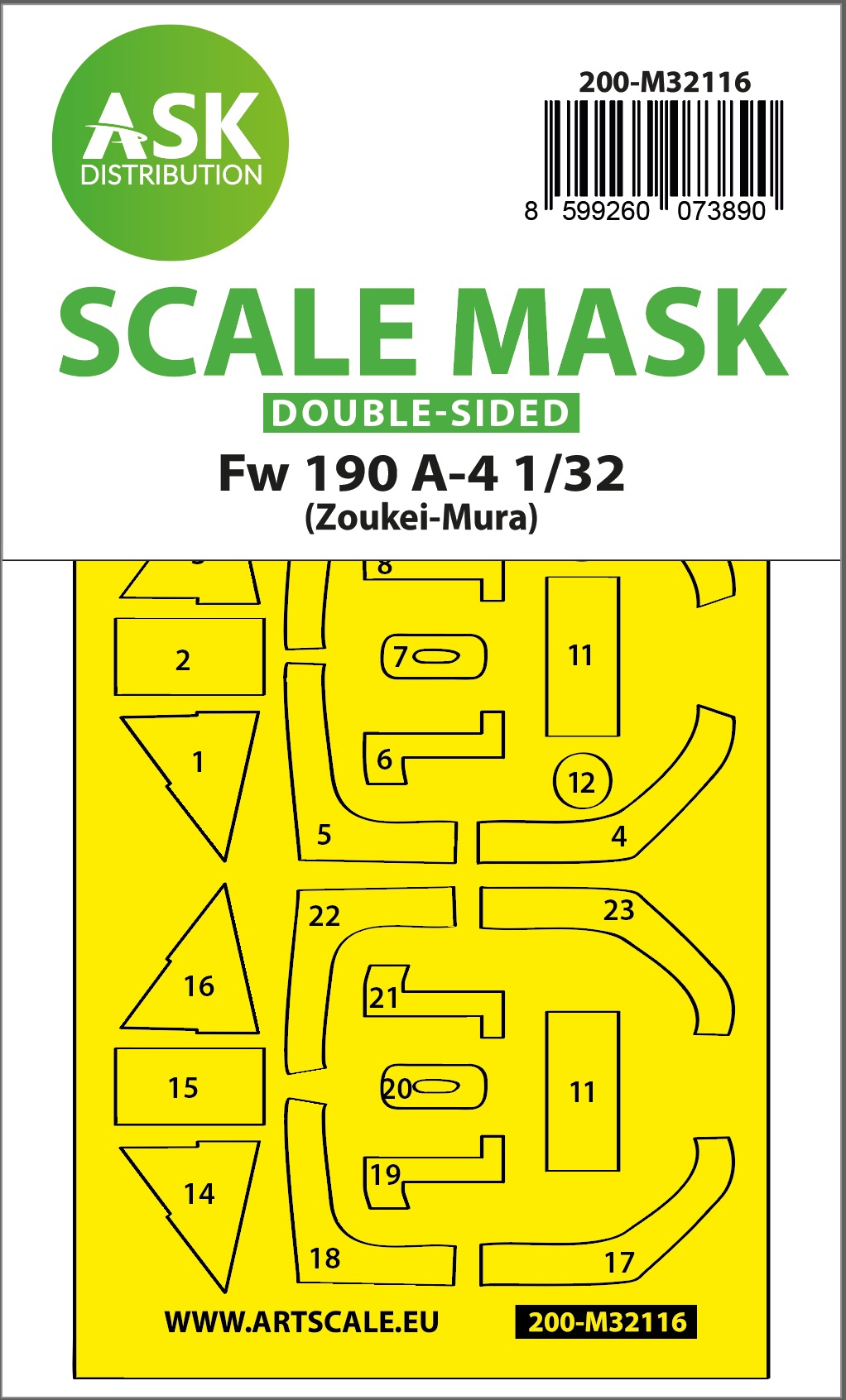 1/32 Fw 190A-4 double-sided express fit mask for Zoukei-Mura