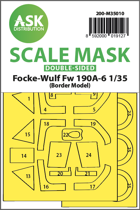 Fotografie 1/35 Fw 190A-6 double-sided painting mask for Border Model