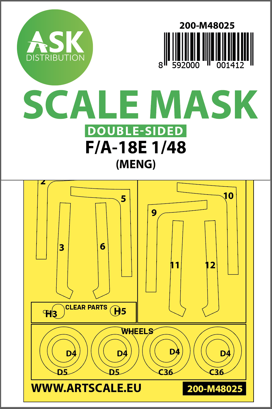 Fotografie 1/48 F/A-18E double-sided painting mask for Meng
