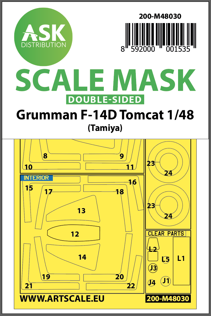 Fotografie 1/48 F-14D double-sided painting mask for Tamiya