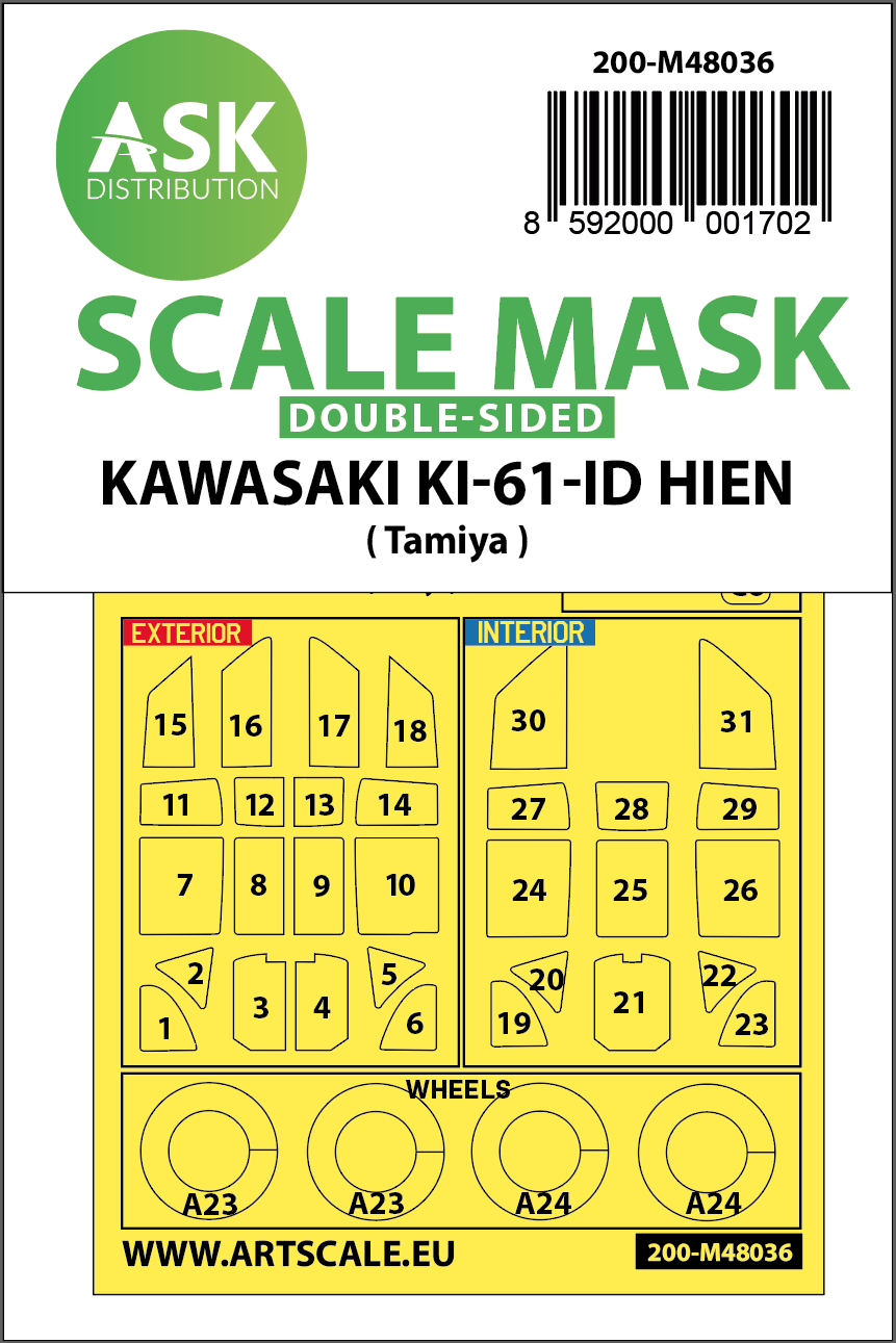 Fotografie 1/48 Kawasaki Ki-61-ID Hien double-sided painting mask for Tamiya