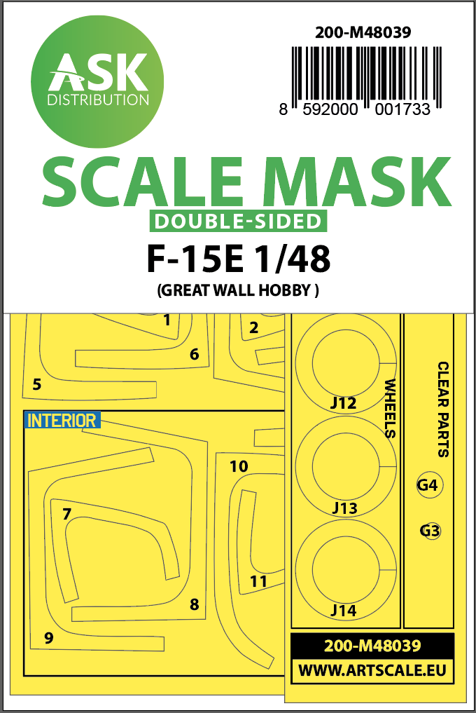 Fotografie 1/48 F-15E double-sided painting mask for Great Wall Hobby