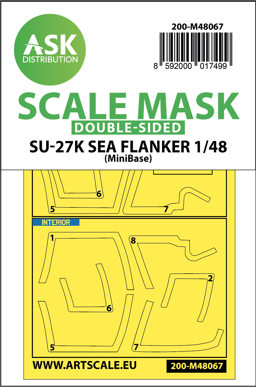 Fotografie 1/48 Su-27K Sea Flanker double-sided express mask for Minibase