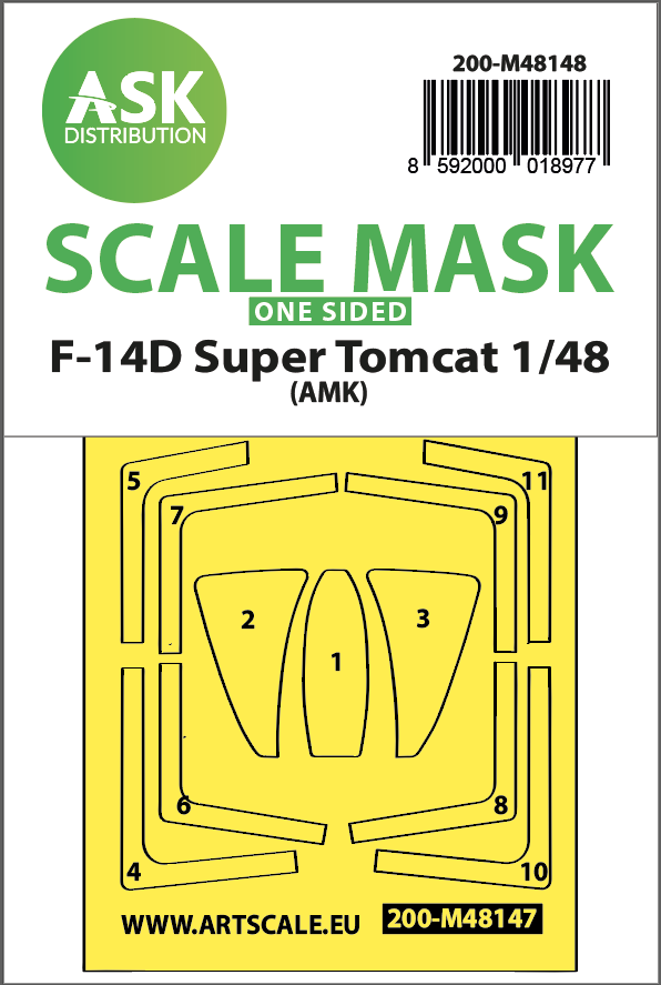 Fotografie 1/48 F-14D Super Tomcat one-sided express fit mask for AMK