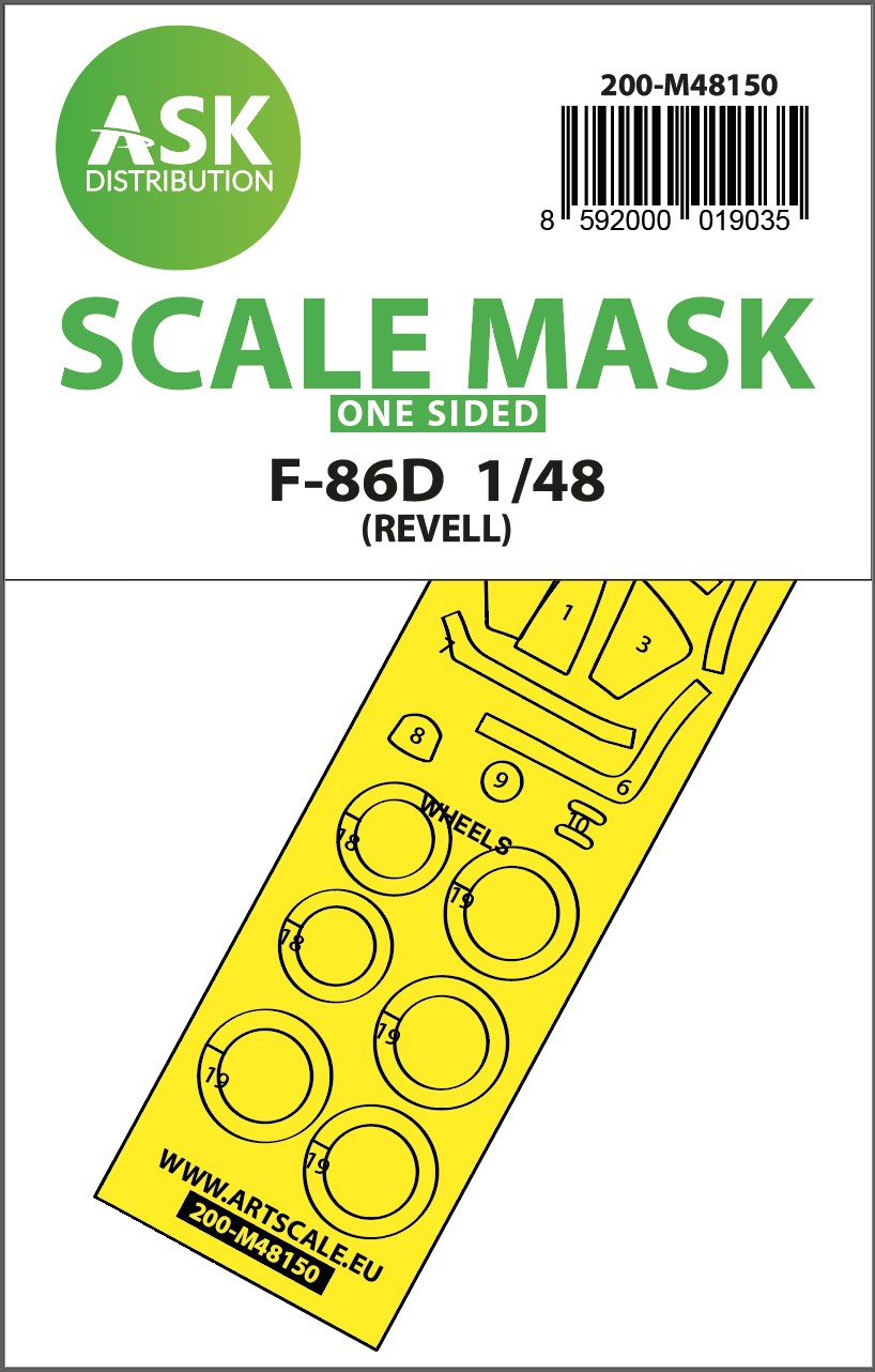 Fotografie 1/48 F-86D one-sided express fit mask for Revell