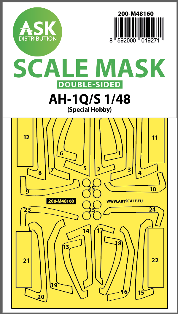 Fotografie 1/48 AH-1Q/S Cobra double-sided fit express mask for Special Hobby