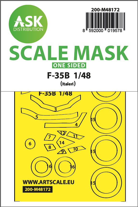 Fotografie 1/48 F-35B one-sided express fit mask for Italeri