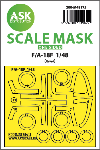 Fotografie 1/48 F/A-18F one-sided express fit mask for Italeri